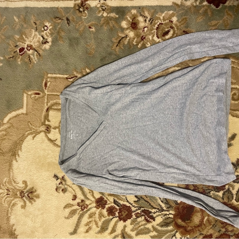 J. Crew Gray Long Sleeve Tee